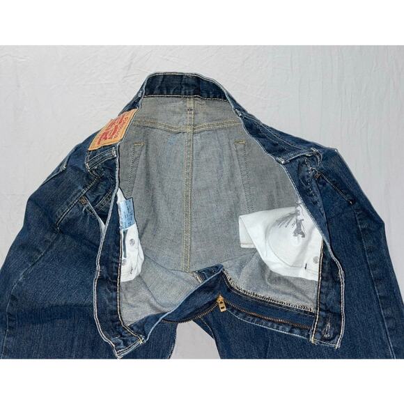 Levi's 505 Regular Straight 5-Pocket 100% Cotton Denim Jeans. Men's 40X30, GUC! - Picture 7 of 9